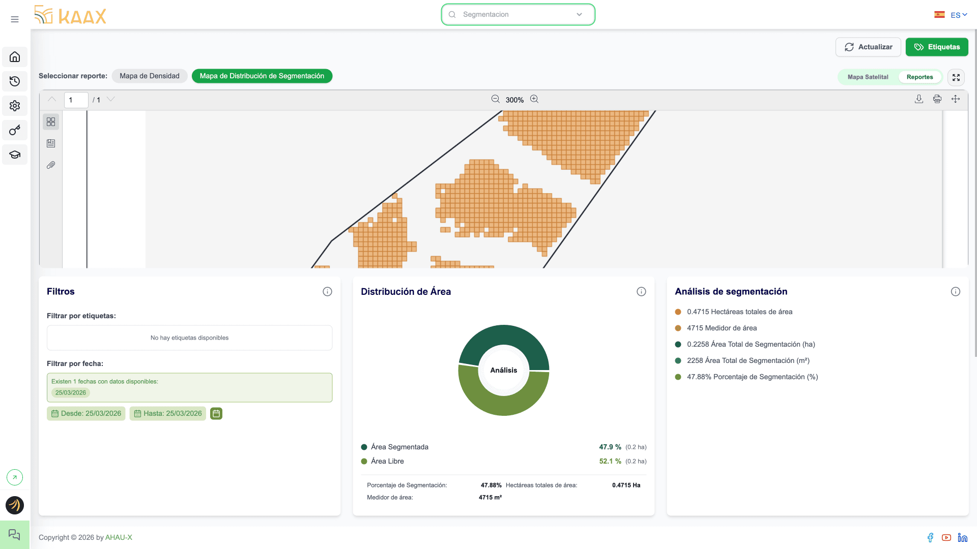 Panel de análisis de Kaax con mapas y reportes